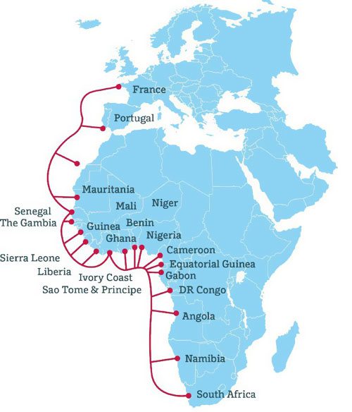3月21日-26日ACE海缆进入维修期 非洲多国连接受影响